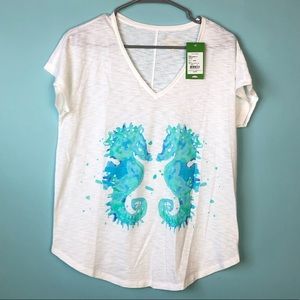Lilly Pulitzer Seahorse Tshirt, Size Small